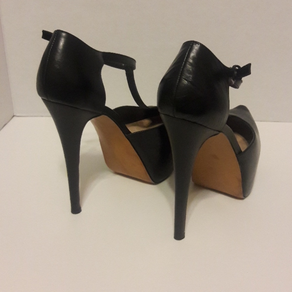 H by Halston "Nadine" T Strap Platform Pump Sz 8.5 - Picture 4 of 5